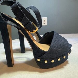 Stylish blue Platform Heels